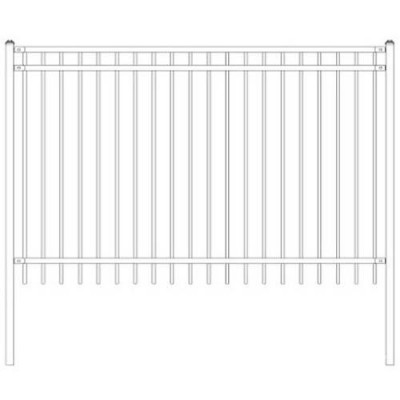 ALEKO Nice Style Self-Unassembled Steel Fence - 8 x 5 Feet - Black - Lot of 4   555673002